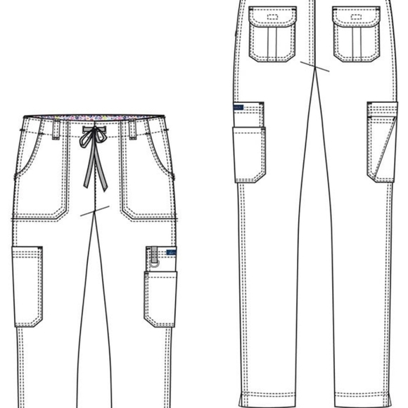 Koi Stretch Navy Lindsey Cargo Scrubs, Size L (Regular) - Picture 4 of 12